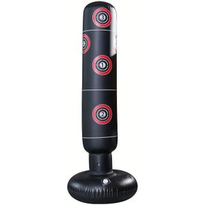 TEMU Stehender digitaler Boxsack für Erwachsene, schwarzes PVC, ohne Luftpumpe