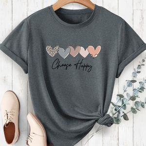 TEMU Lässiges T-Shirt mit Grafikdruck, bequemes Sport-T-Shirt mit Rundhalsausschnitt, kurzen Ärmeln, vielseitige Oberteile für Damen