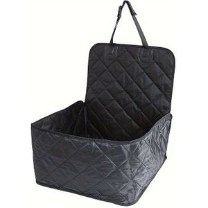 TEMU Deluxe Auto-Sitzbezug für Hunde & Katzen - Rutschfest, Wasserdicht, Kratzfest, Passend für Limousinen, LKWs, SUVs - Maschinenwaschbarer Oxford-Stoff mit Gestepptem Design, Hundesitzbezug