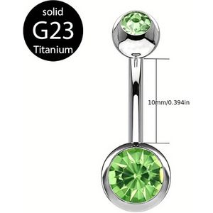 TEMU . Sexy Elegante G23 Eingelegte Synthetische Zirkonia 14G Bauchnabelnadel Geeignet für den und Partys für Frauen