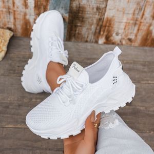 TEMU Leichte Strick-Mesh-Sneaker für Damen - Atmungsaktive Slip-On-Sneaker in Beige, Rosa, Schwarz & Mehr, Lässiges Low-Top-Design mit Gummisohle für Ganztagskomfort
