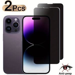 TEMU 2 Stücke Private Anti-Peep Gehärtetes Glas Für IPhone 14 13 12 11 Pro Max Datenschutz Bildschirmschutz Glas