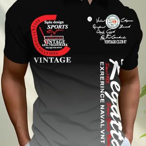 TEMU Herren Vintage-inspiriertes Streetwear-Shirt - Sommer Kurzarm mit 3D-Buchstabendruck, Atmungsaktive Reguläre Passform, Maschinenwaschbares Freizeitoberteil
