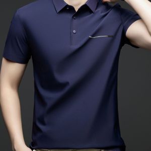TEMU Nahtloses Eisklatschfaser-Stoff Kurzarmhemd für Herren mit Stehkragen, Jugendliches Business-Casual Sommer-T-Shirt YY1873