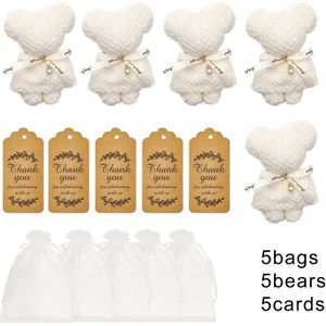 TEMU 15-teiliges Melbourne Bär Handtuchset, inklusive Papierkarte und Geschenktüte - für Hochzeiten, Geburtstage und Partygeschenke