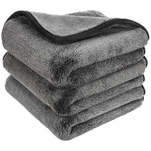 TEMU 1200GSM Mikrofaser Auto-Waschtuch 40x40cm Korallenvlies Auto-Reinigungstücher Dickes Saugfähiges Trockentuch