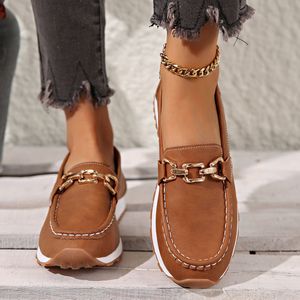 TEMU Damen Slipper Loafer mit runder Zehenpartie, weicher Sohle und lässigem Design, erhältlich in größeren Größen.