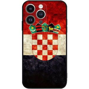 TEMU Schützende Telefonhülle aus weichem, mattem TPU-Material mit kroatischer Flagge für iPhone-Modelle 6/6S/7/8/X/XS/XR/SE2 2020/SE3 2022/11/12/13/ Pro MAX