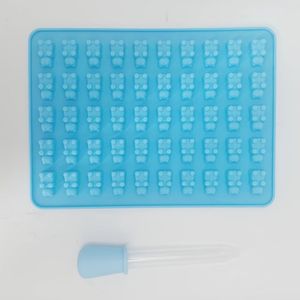 TEMU 1 Stück Silikon--Formen mit Tropfsatz, 50 Löcher Cartoon Mini Schokoladenform, DIY Süßigkeiten Herstellungswerkzeuge, ungeladen, für Weihnachtsfeier & Zucker Süßigkeiten Handwerk