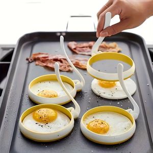 TEMU 2 Stück Silikon Ei Ring Form, Form für gebratenes Ei, kreative niedliche Ei Ring Formen zum Kochen, Küchenzubehör