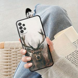 TEMU Entzückende Hirsch Handyhülle für Samsung Galaxy A16 A55 A25 A35 A15 A54 A34 A14 A24 A53 A33 A23 A13 A52 A32 A22 A12 A51 A71 A72 A73 Silikon-Schutzhülle Hochwertig Weich Stoßfest