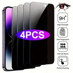 TEMU 4 Stück Privatsphäre-Schutzfolie für iPhone 11 12 13 Pro Max, Unsichtbare Panzerglas-Abdeckung mit 9H Härtegrad, Vollständige Abdeckung, Langlebiger Schutzfilm für iPhone Plus
