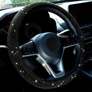 TEMU . Auto-Lenkradbezug mit Diamant-Elastik ohne Innenring, voller Diamanten für alle Jahreszeiten, Verschiedene Stile für erhältlich