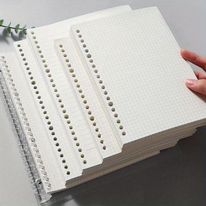 TEMU A5 Loseblatt-Binder-Papiernachfüllung, 60 Blatt - Glatte Oberfläche, Gitterlinien-Planer-Einlage für Schul- und Bürobedarf, Notizbuch-Ersatzkern