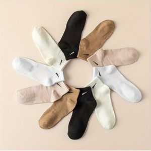TEMU 5 Paar/10 Paar Bequeme Atmungsaktive Knöchelsocken für Damen Frühling-Sommer