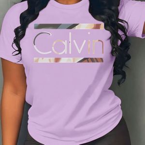 TEMU Damen-T-Shirt mit Grafik-Print """" - Stilvolles rosa T-Shirt mit kurzen Ärmeln und auffälligem Buchstabendruck, bequemes Freizeit- und Sportbekleidung für Frühling und Sommer