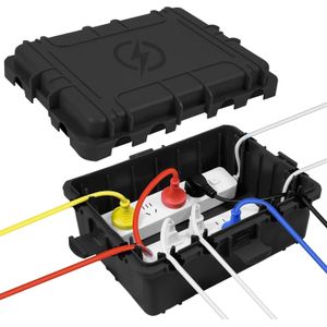 TEMU Große Wasserdichte Außen-Elektrobox, Wetterschutzabdeckung für Verlängerungskabel, Schutz für Steckdosenleisten, Timer-Steckdose, Stecker, Steckdose, Feiertagslichtdekoration