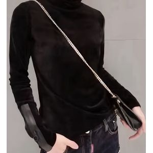 TEMU Solides Rollkragen-T-Shirt, Lässiges Langarm-Top Für Frühling Und Herbst, Damenbekleidung
