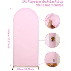 TEMU ./2 Stk. Eleganter Blumenbogen-Hintergrund mit ""Oh Baby""-Design, Hellrosa Polyester Hintergrundtuch für Babypartys, Hochzeiten, Brautpartys & Geburtstagsfeiern, Ständer Nicht Enthalten