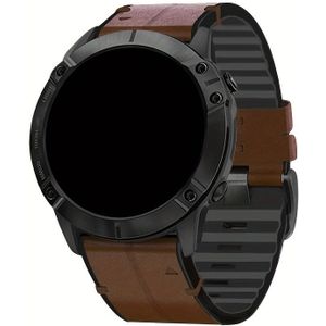 TEMU 1 Stück synthetisches Lederarmband mit Faltschließe, 22mm 26mm, Silikonfutter, schweißfest, für for garmin Fenix 8/8X, E, 7/7X, 6/6X, 5/5X, Gen 2, Enduro 3 - Passend für 47-51mm Uhren