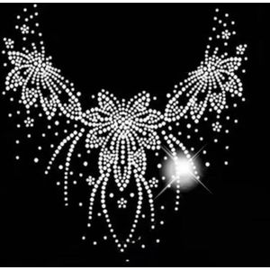 TEMU Superhelle Strass-Sticker zum Aufbügeln für Kleidungsverzierung, Ausschnitt-Druck, Zubehör-Patches auf Kleidung