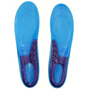 TEMU 1 -Gel-Einlegesohlen mit Fußgewölbestütze - Blau & Lila, Atmungsaktiv & Stoßdämpfend für Herren- & Damen-Laufschuhe, Anpassbare Passform