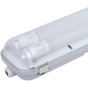 Hoftronic - 10-pack LED Wannenleuchten IP65 150 cm Inkl. 2x24 Watt LED Röhren 6000K