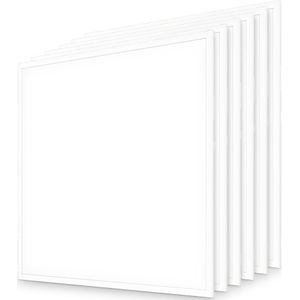HOFTRONIC - 6x LED-Panel - 60x60 cm - 18/25 Watt - 4700 lumen - 190 lumen/watt - 4000K neutral weiß - UGR22 - Flimmerfrei - Inkl. Philips Xitanium Transformator - 5 Jahre Garantie