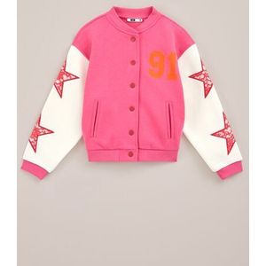 WE Fashion - Djamila x Tina - Oversized Bomberjack - Felroze - Katoen