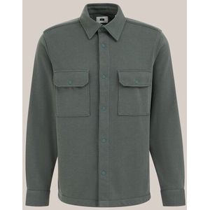 WE Fashion - Heren regular fit overshirt - Regular fit - Mosgroen - Katoen - Maat: XS