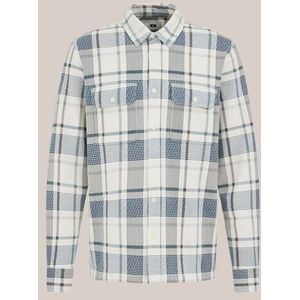 WE Fashion - Heren regular fit overshirt met ruit - Regular fit - All-over print - Katoen - Maat: XS