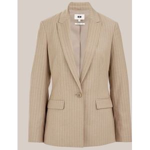 WE Fashion - Dames slim fit blazer - Slim Fit - Beige -  Maat: 32