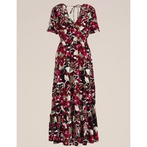 WE Fashion - Dames maxi-jurk met dessin - Regular fit - Multikleur - Viscose - Maat: S
