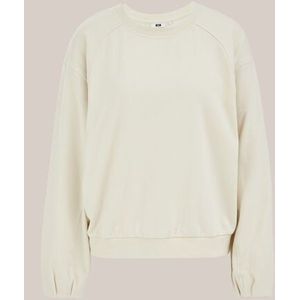 WE Fashion - Dames sweater - Regular fit - Beige -  katoen - Maat: XS