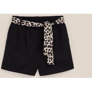 WE Fashion - Meisjes short van katoen - Regular fit - Zwart - Katoen - Maat: 170/176