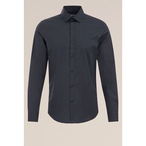 Fundamentals - Heren anti-odour overhemd met stretch - Slim Fit - Donkergrijs - Katoen - Maat: XXL