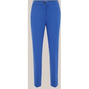 WE Fashion - Dames slim fit jersey pantalon met stretch - Slim Fit - Kobaltblauw - Viscose - Maat: 32