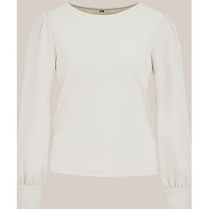 WE Fashion - Dames sweater met structuur - Regular fit - Ecru -  Maat: XS