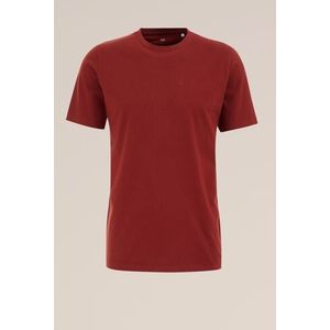 WE Fashion - Heren T-shirt - Slim Fit - Roestbruin - Katoen - Maat: XXL