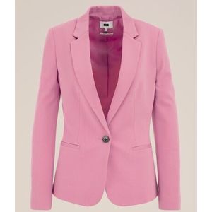 WE Fashion - Dames getailleerde jersey-stretch blazer - Roze - Viscose - Maat: L