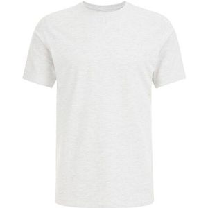 WE Fashion - Heren T-shirt - Slim Fit - Gebroken wit - Katoen - Maat: S