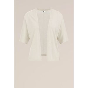 WE Fashion - Dames vest met glittergaren - Regular fit - Gebroken wit - Ecovero viscose - Maat: XXL