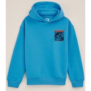 Blue Ridge - Jongens hoodie met opdruk - Relaxed Fit - Felblauw - Katoen - Maat: 170/176