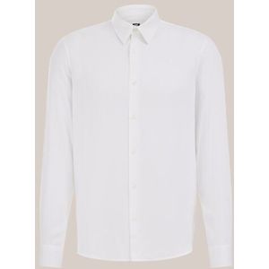 WE Fashion - Heren tall fit overhemd - Regular/Tall fit - Wit - Viscose - Maat: XS