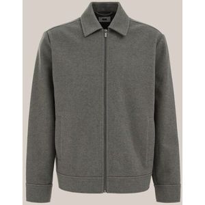 WE Fashion - Heren regular fit vest - Regular fit - Grijsgroen -  Maat: XS