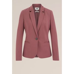 WE Fashion - Dames getailleerde jersey blazer met stretch - Rose - Viscose - Maat: S