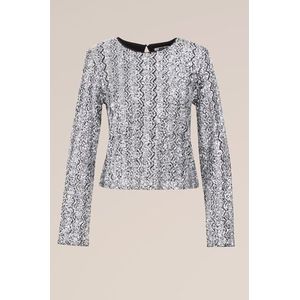 WE Fashion - Dames pailletten top - Regular fit - Zilver -  Maat: XL