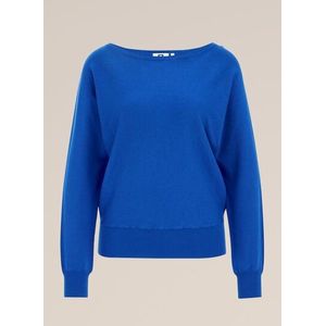 WE Fashion - Dames Trui - Regular fit - Kobaltblauw - Viscose - Maat: XXL