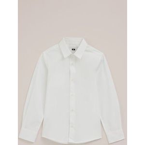 WE Fashion - Jongens regular fit overhemd - Regular fit - Wit -  Maat: 98/104