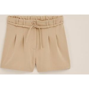 WE Fashion - Meisjes short - Regular fit - Beige -  Maat: 170/176